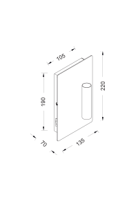 АПЛИК 1XE14 METAL WHITE 14Χ7ΧΗ22CM MARRIOT