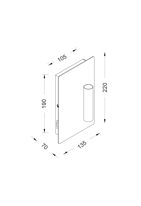АПЛИК 1XE14 METAL WHITE 14Χ7ΧΗ22CM MARRIOT