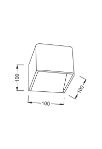 БЯЛА АПЛИКА ЛЕД  UP-DOWN CUBE  1X3W 230V 4000K 2500 NEPHELE