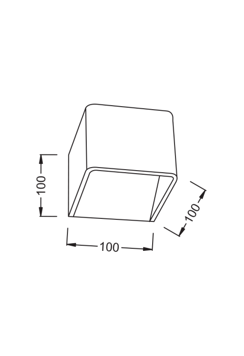 БЯЛА АПЛИКА ЛЕД  UP-DOWN CUBE  1X3W 230V 4000K 2500 NEPHELE