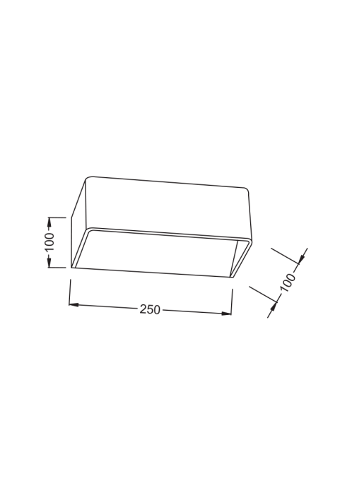 АПЛИК ЛЕД ЧЕРНО  UP-DOWN ПАРЕЛЛЕЛ 2X3W 230V 30 NEPHELE