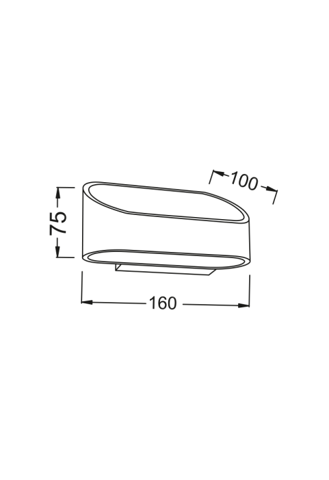 АПЛИК ЛЕД ЦВЯТ ДЪРВО UPDOWN  1X3W 230V 30 NEPHELE