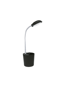 NETTO LED DESK LAMP 5W 4000Κ PENCILCASE BLACK 230V Φ11ΧΗ49CM HULLEN