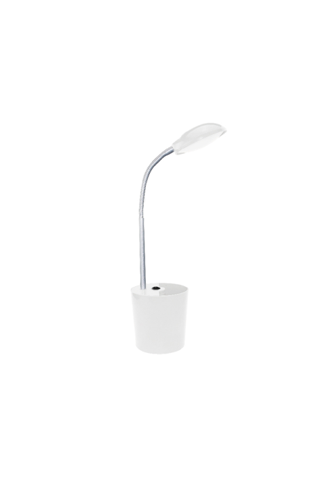 NETTO LED DESK LAMP 5W 4000Κ PENCILCASE WHITE 230V Φ11ΧΗ49CM HULLEN