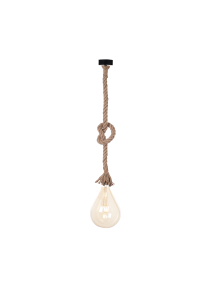 ПЕНДЕЛ BRAIDED ROPE / PENDANT LIGHT 1XE27 BLACK METAL+SINGLE BRAIDED ROPE H100CM