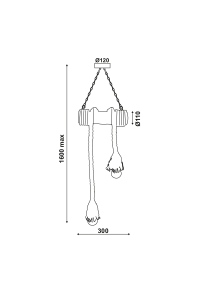 ПОЛИЛЕЙ 2ΧΕ27 БАМБУ+ ВЪЖЕ   11Χ30ΧΗ160CM max. MERLIN
