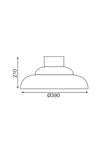 NETTO GLASS WHITE MAT OUTSIDE- SILVER INSIDE Φ40ΧΗ20,5CM FOR E27 VANCOUVER
