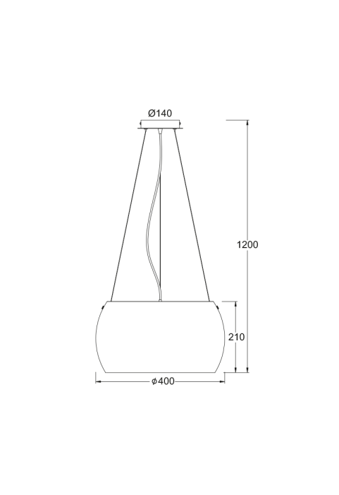 ПЕНДЕЛ 3Χ60W E27 Φ40 Η128 ЦВЯТ  PONTIAC
