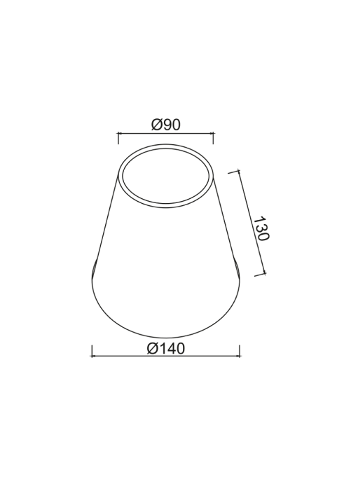 АБАЗУР ЛЕН КРЕМ С СТОИКА ЗА Ε14 Φ14Χ13CM