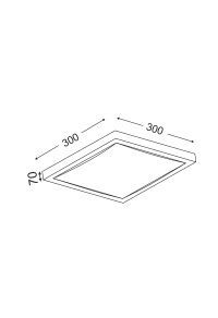 ПЛАФОНИЕРА АКРИЛНА КВАДРАТНА Φ30CM 2XE27 INDIANA