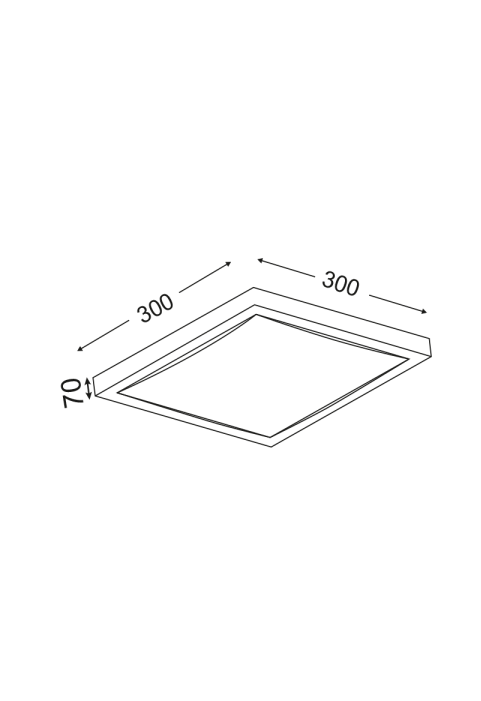 ПЛАФОНИЕРА АКРИЛНА КВАДРАТНА Φ30CM 2XE27 INDIANA