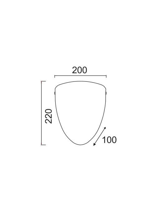 АПЛИКА МИДА - СТЪКЛО  1XE27 11X21XH20cm TURTLE