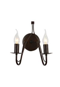 МЕТАЛНА АПЛИКА  2XE14 ΚΑΦЯВА 28,5Χ22,5ΧΗ28cm PALMYRA