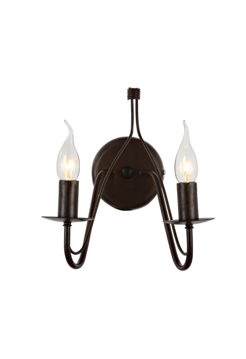 МЕТАЛНА АПЛИКА  2XE14 ΚΑΦЯВА 28,5Χ22,5ΧΗ28cm PALMYRA