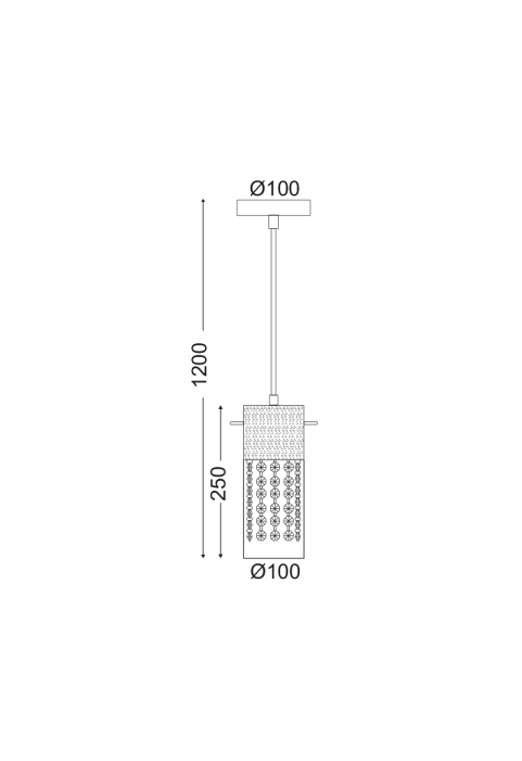 ПЕНДЕЛ ПРОЗРАЧЕН КРИСТАЛ Φ11CM 1ΧΕ14 MIA