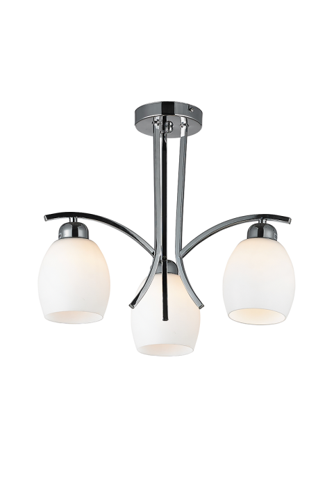 ПОЛИЛЕЙ СТЪКЛО  Φ44CM 3XE27 AMSTEL