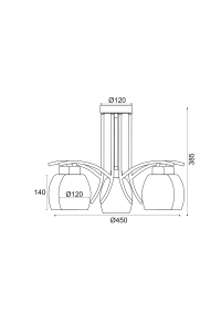ПОЛИЛЕЙ D52CM 5XE27 AMSTEL