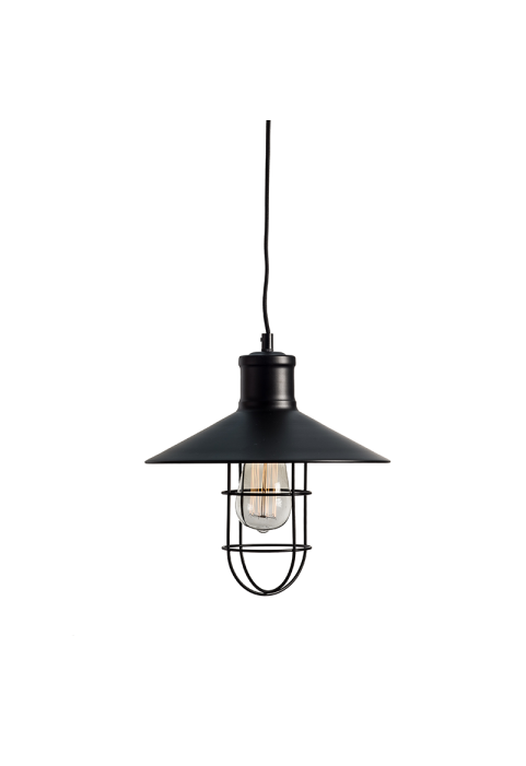 NETTO MATT BLACK PAINTED BELL 1XE27 METALIC MAYA