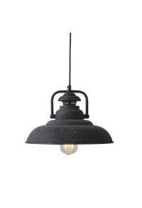 ПЕНДЕЛ ACA LIGHTING / 1X27 BLACK WITH WHITE SPOTS Φ31xH23cm GAIA