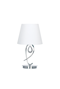 NETTO TABLE LAMP 1ΧE27 CHROME WHITE SHADE BASILICO