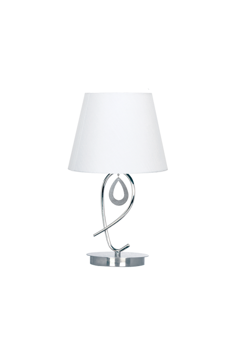 NETTO TABLE LAMP 1ΧE27 CHROME WHITE SHADE BASILICO