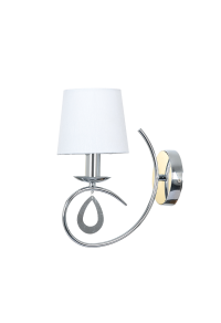 NETTO WALL LAMP 1ΧE14 CHROME WHITE SHADE BASILICO