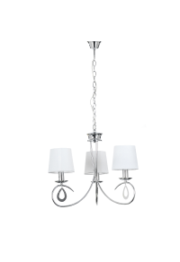 ПЕНДЕЛ 3ΧE14 CHROME WHITE SHADE BASILICO
