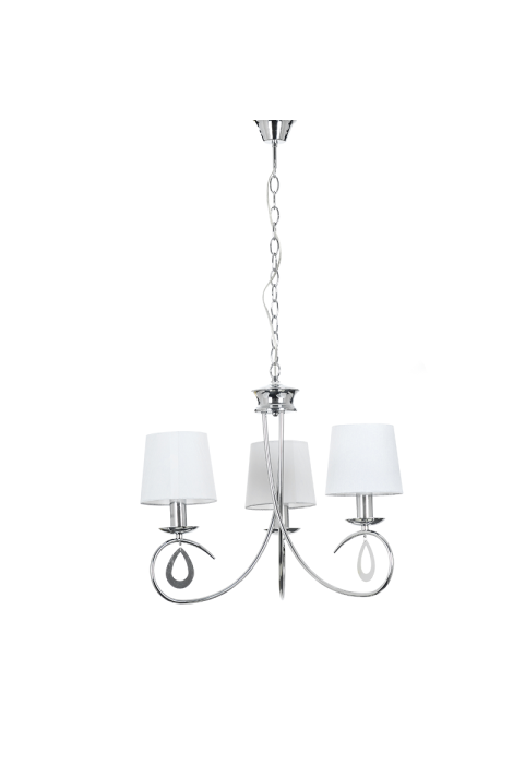 ПЕНДЕЛ 3ΧE14 CHROME WHITE SHADE BASILICO