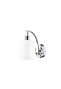 NETTO WALL LAMP CHROME 1ΧE27 WHITE GLASS CADY