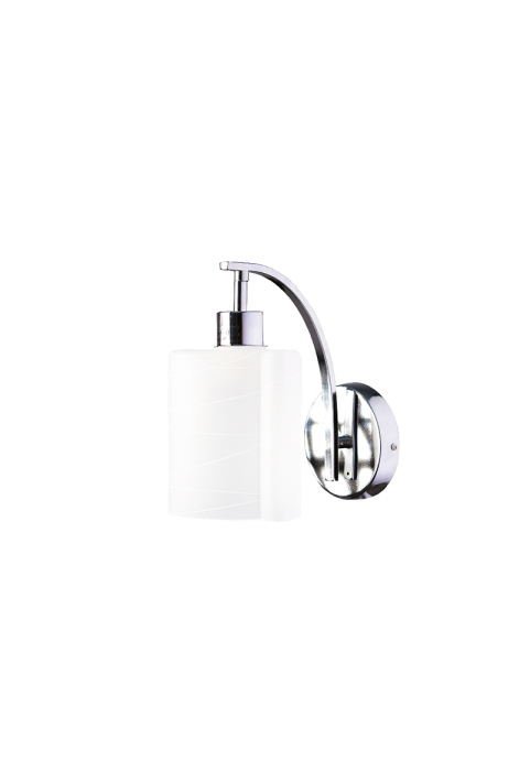 NETTO WALL LAMP CHROME 1ΧE27 WHITE GLASS CADY