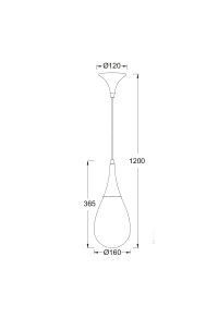 ПЕНДЕЛ ACA LIGHTING / 1XE14 COPPER AMBER GLASS Φ16cm ATENA