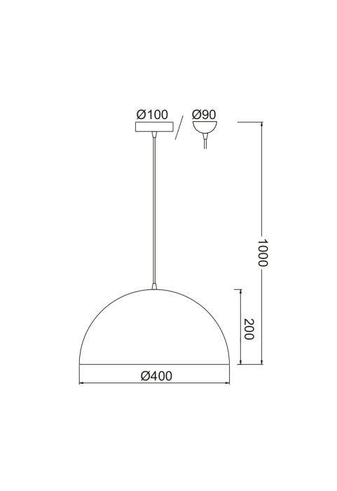 МЕТАЛЕН ПЕНДЕЛ  1ΧΕ27 КРЕМ Φ40cm MELINA