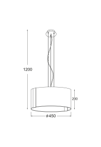 ПОЛИЛЕЙ DIONE / PENDANT GLASS LAMP Φ45CM 3XE27 DIONE