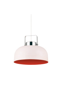МЕТАЛЕН ПЕНДЕЛ БЯЛ ЧЕРВЕН Φ30CM 1XE27
