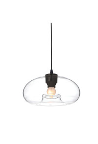 ПЕНДЕЛ ПРОЗРАЧЕН СЪС СТЪКЛО  Φ28cm 1χ40W E27