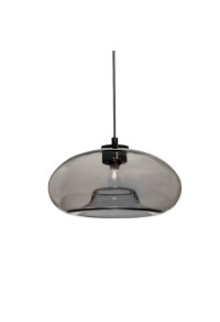 ПОЛИЛЕЙ СЪС СИВО СТЪКЛО  Φ28cm 1χ40W E27