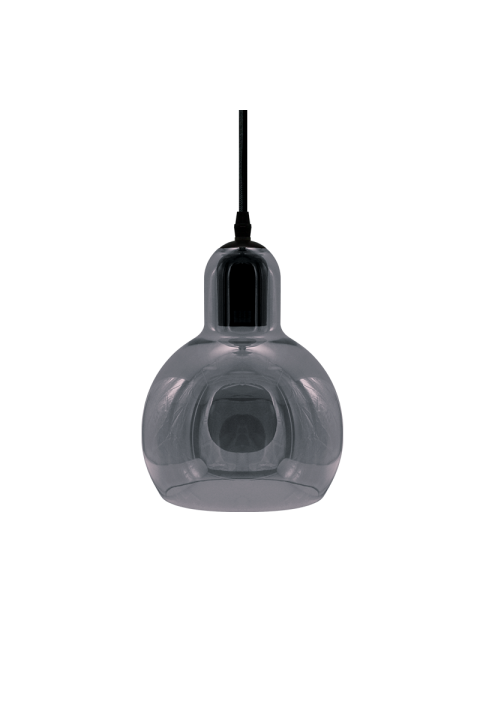 ПЕНДЕЛ СЪС СИВО СТЪКЛО  Φ17cm 1χ40W E27 BLOOM