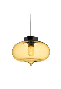 ПЕНДЕЛ КЕХЛИБАР СТЪКЛО Φ27cm 1χ40W E27