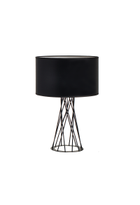 NETTO TABLE LUMINAIRE 1XE27 BLACK METALLIC BASE+BLACK SHADE ACACIA