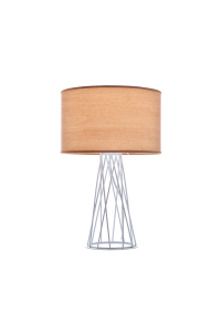 NETTO TABLE LUMINAIRE 1XE27 BLACK METALLIC BASE+NATURAL WOOD'S COLOR SHADE ACACIA