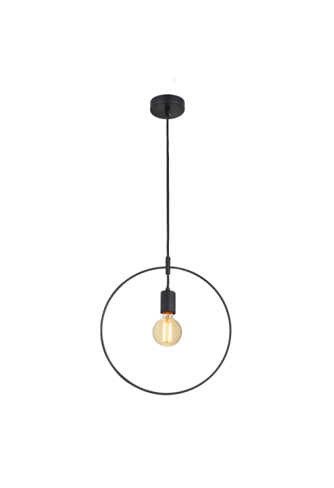 ПЕНДЕЛ МЕТАЛЕН 1ΧΕ27 ЧЕРЕН КРЪГ  Φ35cm TWIGGY