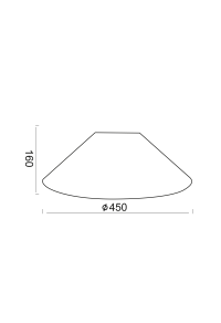 PHASING OUT GLASS BEIGE D45 x H16cm E27 PAPAYA