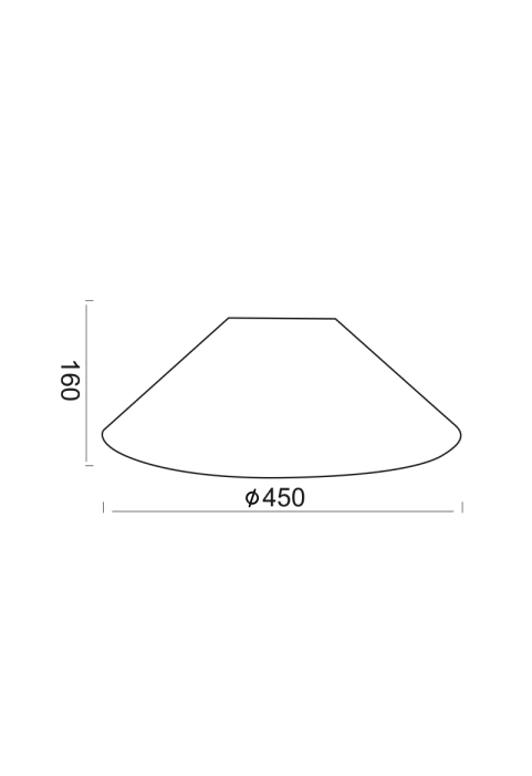 PHASING OUT GLASS BEIGE D45 x H16cm E27 PAPAYA