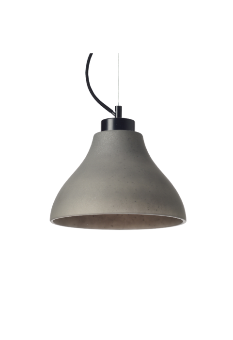 PHASING OUT GLASS CHARCOAL F22XH16CM E27 BERGAMO