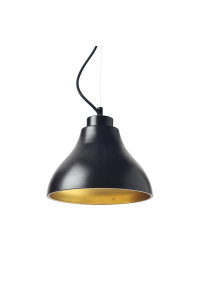 NETTO GLASS BLACK MAT-GOLD D22 X H16 CM E27 BERGAMO