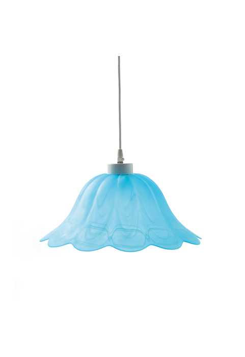 NETTO GLASS NO309 D40 W.ALABASTER BLUE SATIN MANDALAY