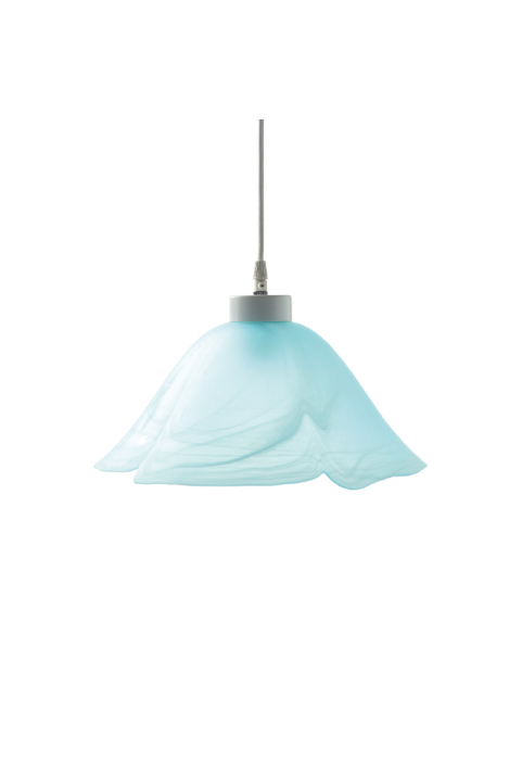 NETTO GLASS NO 379 D35 W.ALABASTER BLUE SATIN MELROSE
