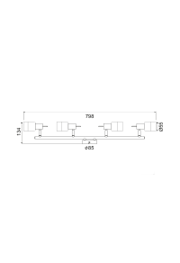 АПЛИК ACA LIGHTING / 4 Χ GU10 NICKEL CLEAR GLASS PLATINUM