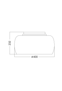 NETTO CEILING CRYSTAL - GLASS Φ40CM 6ΧG9 YVONNE