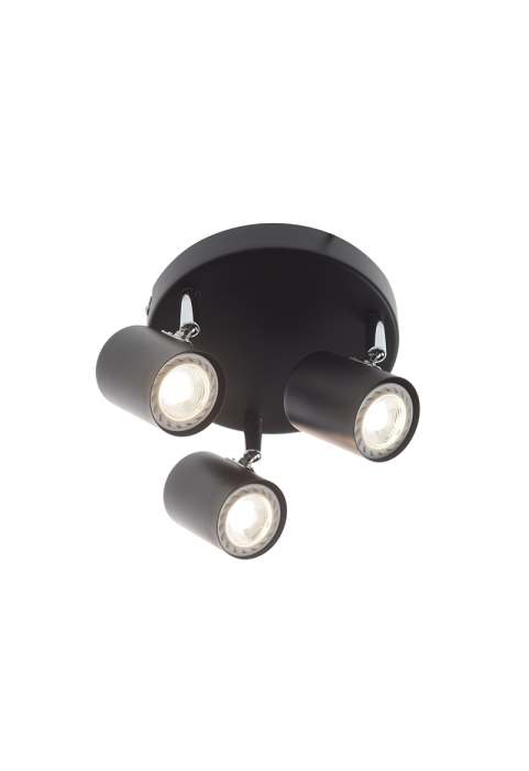 ТРОЕН СПОТ ORFEAS / SPOT III ROSE BLACK MATT 3XGU10 ORFEAS